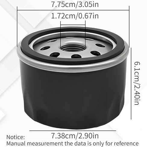 2 Pcs 49065-0721 Oil Filter, Replacement for Kawasaki LA125 LA130 LA135 LA145 LT155 LT160 LX176 D100 D105 D110 D120 D125 D130 D140 D155, Replaces 49065-2057 in Kuwait