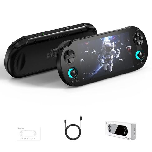 RG Vita Retro Handheld Game Console, Android 12 Portable Gaming Console with 5.46" IPS Touch Screen, 3GB+64GB, Multi-Emulator, Wireless Screen Mirroring, Ideal for Home & Outdoor Entertainment (Black) in Saudi Arabia