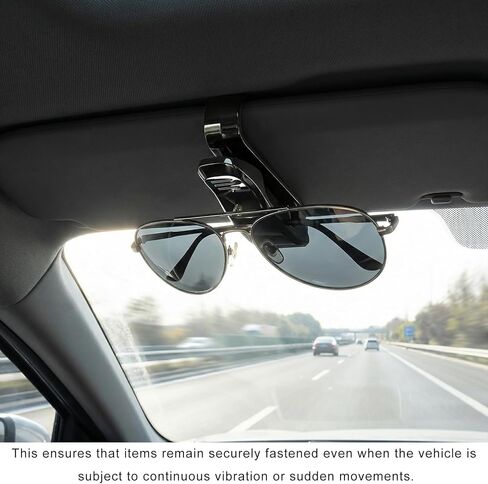 4 قطع من حامل النظارات الشمسية لواقي الشمس للسيارة، حامل النظارات الداخلي للمركبة مع وسادة إسفنجية، منظم نظارات الشمس للتشغيل بيد واحدة لشاحنة السيارة الدفع الرباعي in Kuwait