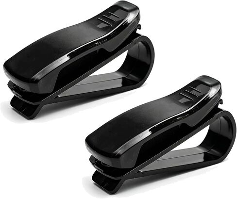 4 PCS Sunglass Holder for Car Sun Visor, Vehicle Interior Visor Eyeglasses Hanger with Sponge Pad, One-Handed Operation Sun Shade Glasses Organizer for Car SUV Truck in Saudi Arabia