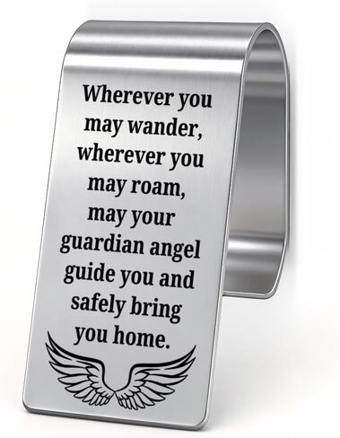 The Lord Will Watch Over Your Coming and Going Visor Clip for Cars, Bible Verse Engraved Car Visor Clip, Christian Gifts for Drivers Family Friends, New Driver Gifts, Car Accessories (Large) in Saudi Arabia