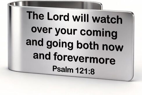 The Lord Will Watch Over Your Coming and Going Visor Clip for Cars, Bible Verse Engraved Car Visor Clip, Christian Gifts for Drivers Family Friends, New Driver Gifts, Car Accessories (Large) in Saudi Arabia
