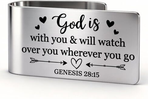 The Lord Will Watch Over Your Coming and Going Visor Clip for Cars, Bible Verse Engraved Car Visor Clip, Christian Gifts for Drivers Family Friends, New Driver Gifts, Car Accessories (Large) in Saudi Arabia