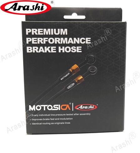 Arashi Black 95cm 37.4" Motorcycle brake line hose for Honda Suzuki GSXR 600 750 1000 1300 Hayabusa GSX1300R Gen 1 2 3 CBR600RR CBR1000RR Swingarm Extension Modification in Saudi Arabia