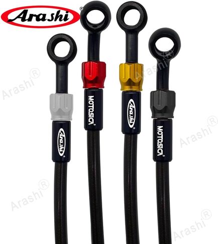 Arashi Black 95cm 37.4" Motorcycle brake line hose for Honda Suzuki GSXR 600 750 1000 1300 Hayabusa GSX1300R Gen 1 2 3 CBR600RR CBR1000RR Swingarm Extension Modification in Saudi Arabia