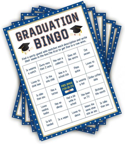 30PCS 2026 Graduation Party Game Cards, Graduation Bingo Game, Senior High School & College Graduation Party Favors-DH02 in Saudi Arabia