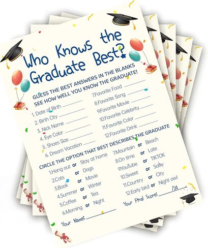 30PCS 2026 Graduation Party Game Cards, Graduation Bingo Game, Senior High School & College Graduation Party Favors-DH02 in Saudi Arabia