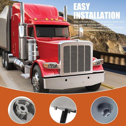 F01377-2 لمشابك Kenworth Peterbilt الداخلية تحل محل زوج مشبك حاجب الشمس S16-1023-661 باللون الرمادي الداخلي in Kuwait