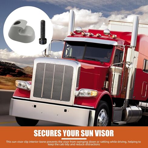 F01377-2 لمشابك Kenworth Peterbilt الداخلية تحل محل زوج مشبك حاجب الشمس S16-1023-661 باللون الرمادي الداخلي in Kuwait