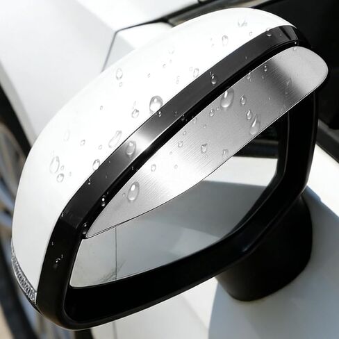 2PCS Mirror Rain Visor Eyebrow, Side Mirror Rain Guard, Auto Side Mirror Rain Eyebrow Cover, Rainproof Waterproof Auto Rearview Mirror Cover Accessories for SUV Truck RV (Carbon Fiber) in Saudi Arabia