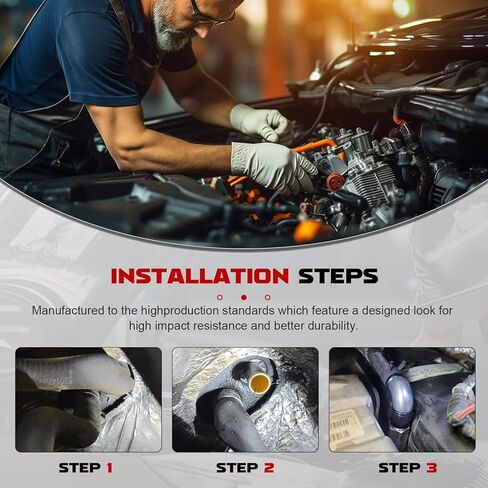 موصل خرطوم سخان مطور مناسب لـ Ram 6.7L Cummins 2500 3500 4000 4500 5500 2007.5-2024، 10AN قفل دفع استبدال 55056966AA 68005253AA 52014739AG 55056711AC محول أنبوب السخان in Kuwait