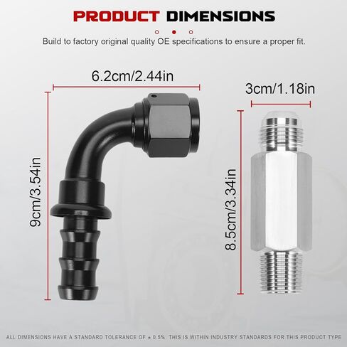 موصل خرطوم سخان مطور مناسب لـ Ram 6.7L Cummins 2500 3500 4000 4500 5500 2007.5-2024، 10AN قفل دفع استبدال 55056966AA 68005253AA 52014739AG 55056711AC محول أنبوب السخان in Kuwait