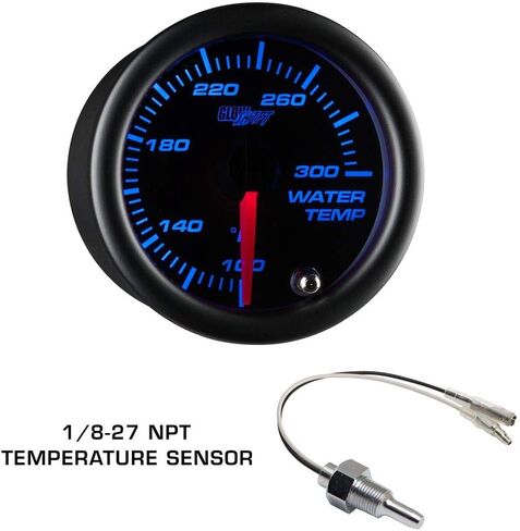 حزمة قياس GlowShift متوافقة مع Acura Integra 1994-2001 - ملون 7 ألوان 30 PSI دفعة/فراغ، 100 PSI ضغط الزيت ومقاييس درجة حرارة الماء - جراب عمود ثلاثي رمادي in Kuwait