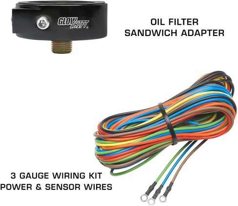 حزمة قياس GlowShift متوافقة مع Acura Integra 1994-2001 - ملون 7 ألوان 30 PSI دفعة/فراغ، 100 PSI ضغط الزيت ومقاييس درجة حرارة الماء - جراب عمود ثلاثي رمادي in Kuwait