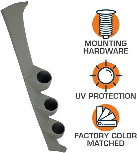 حزمة قياس GlowShift متوافقة مع Acura Integra 1994-2001 - ملون 7 ألوان 30 PSI دفعة/فراغ، 100 PSI ضغط الزيت ومقاييس درجة حرارة الماء - جراب عمود ثلاثي رمادي in Kuwait
