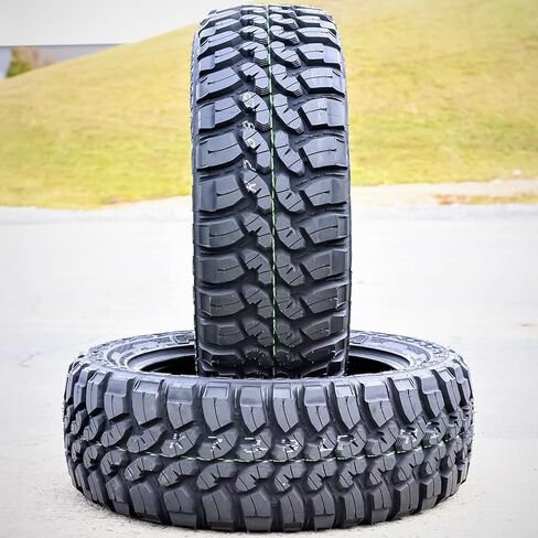 مجموعة من 2 (اثنين) Forceum M/T 08 Plus Mud إطارات شعاعية للشاحنات الخفيفة للطرق الوعرة - 33X12.50R20LT 33X12.50X20 33X12.50-20 114Q نطاق التحميل E LRE 10-Ply BSW جدار جانبي أسود in Kuwait