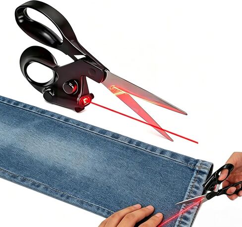 Professional Laser Guided Scissors for Fabric Cutting, Precision Cuts Straight Fast Guide Light Scissor, scissors all purpose for Quilting, Paper, Crafts with Upgraded Ergonomic Handle in Saudi Arabia