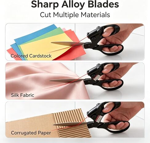 Professional Laser Guided Scissors for Fabric Cutting, Precision Cuts Straight Fast Guide Light Scissor, scissors all purpose for Quilting, Paper, Crafts with Upgraded Ergonomic Handle in Saudi Arabia