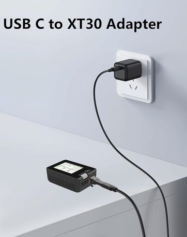 CERRXIAN USB C to XT30 Adapter, Type-C Female Input to XT30 Female Output Power Adapter for RC Lipo Battery Drone -2PCS in Kuwait