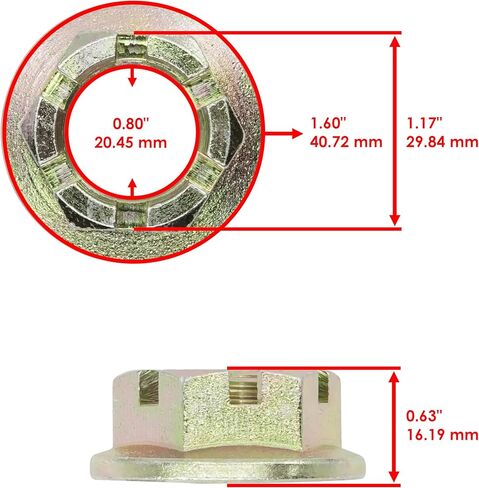 Caltric Front and Rear Wheel Castle Nut Compatible with Arctic Cat Prowler XTX 700 / XT 700 2008-2014 4x in Kuwait