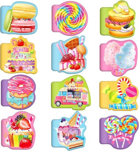 24 Pieces Candyland Themed Mini Notebooks Bulk 12 Distinct Cute Candy Designs Blank Inner Pages Small Pocket Notepads for Birthday Party Favors Back to School Gifts Classroom Prizes Party Souvenirs in Saudi Arabia