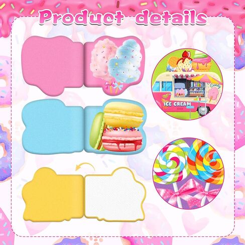 24 Pieces Candyland Themed Mini Notebooks Bulk 12 Distinct Cute Candy Designs Blank Inner Pages Small Pocket Notepads for Birthday Party Favors Back to School Gifts Classroom Prizes Party Souvenirs in Saudi Arabia