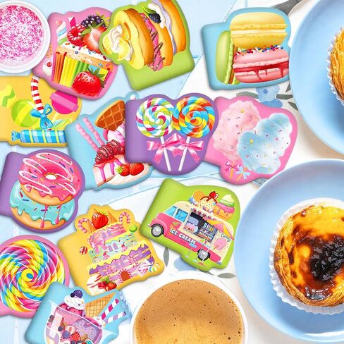 24 Pieces Candyland Themed Mini Notebooks Bulk 12 Distinct Cute Candy Designs Blank Inner Pages Small Pocket Notepads for Birthday Party Favors Back to School Gifts Classroom Prizes Party Souvenirs in Saudi Arabia