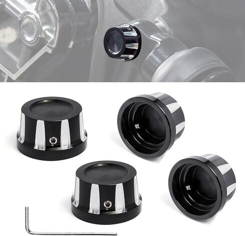Aluminum Shock Mounting Caps for Indian Scout 2018-2023,Scout Bobber 2018-2024 2025 2026 Shock Mount Nuts Protector Covers Accessories(Black AStyle) in Saudi Arabia