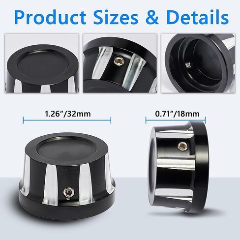 Aluminum Shock Mounting Caps for Indian Scout 2018-2023,Scout Bobber 2018-2024 2025 2026 Shock Mount Nuts Protector Covers Accessories(Black AStyle) in Saudi Arabia