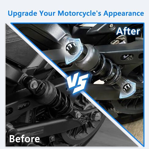 Aluminum Shock Mounting Caps for Indian Scout 2018-2023,Scout Bobber 2018-2024 2025 2026 Shock Mount Nuts Protector Covers Accessories(Black AStyle) in Saudi Arabia
