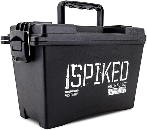 Mishimoto Spiked Lug Nuts, M14x1.5, 32-PC Set, Red in Kuwait
