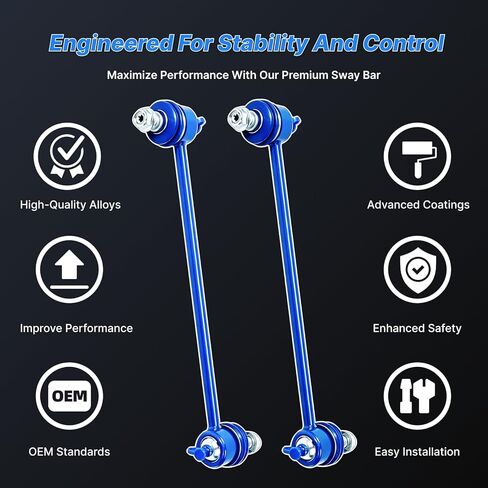 K750414 2Pcs Front Stabilizer Bar End Link Fit for Cadillac 2010 2011 2012 2013 2014 2015 2016 SRX in Saudi Arabia