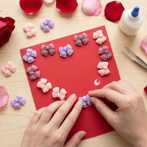 Incinkod 75 Pcs 3 Color Assorted Mini Resin Bows Flatback Charms, Cute Bow Embellishments Bulk for Hair Clips, Jewelry Making, Valentines, Galentine in Saudi Arabia
