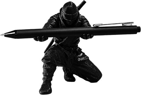 Ninja Pen Holder for Desk - Cool Samurai Figurine Pencil Stand & Office Decor, Gifts for Men in Saudi Arabia