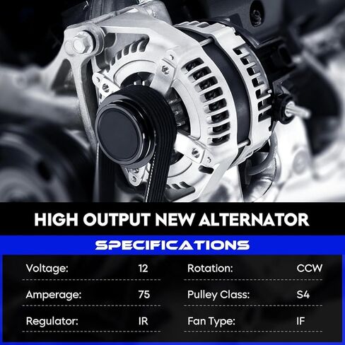 13649 New Alternator 1.6 1.6L for Honda Civic 1996-2000, for Civic Del Sol 1996-1997, Replaces AMT0091, 31100-P2E-A01, 31100-P2E-A02, 31100-PEJ-004, 113035, A5TA0991, A5TA5491, 400-48125 in Kuwait