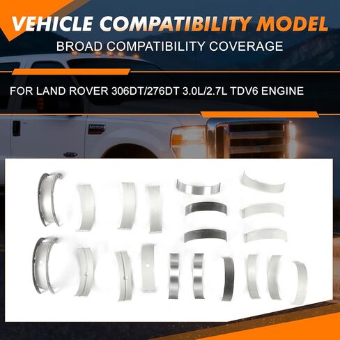 5Q6337AA 6Q6211AA 1Set Con Rod & Crankshaft Main Bearing Set for Range Rover Discovery for Jaguar 3.0 TDV6 SDV6 306DT Replaces OE 5Q6337AA 6Q6211AA in Kuwait