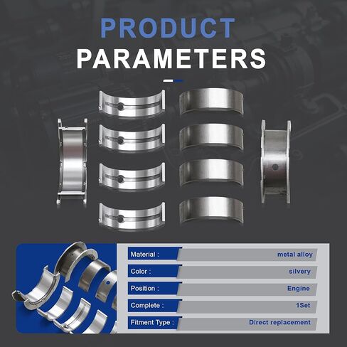11217635685 Engine Crankshaft Main Bearing Set STD+0.25 Compatible with BMW 118i 120i 125i 220i 225i 320i 330i 420i 430i 630i 730i X2 X4 X5 Mini Cooper 2.0T 2014-2019 in Saudi Arabia