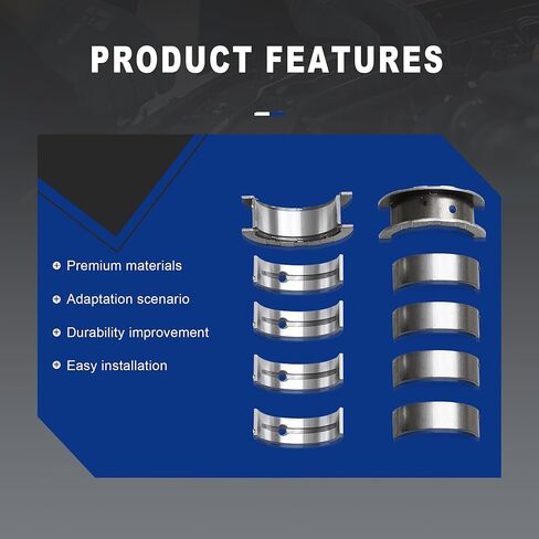 11217635685 Engine Crankshaft Main Bearing Set STD+0.25 Compatible with BMW 118i 120i 125i 220i 225i 320i 330i 420i 430i 630i 730i X2 X4 X5 Mini Cooper 2.0T 2014-2019 in Saudi Arabia