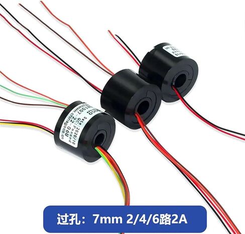 1PCS Slipring Slipring Conductive Slip Ring Through Hole 2-way/4-way/6way / 2A Hole 7mm(Hole7mm 2wire2A) in Kuwait