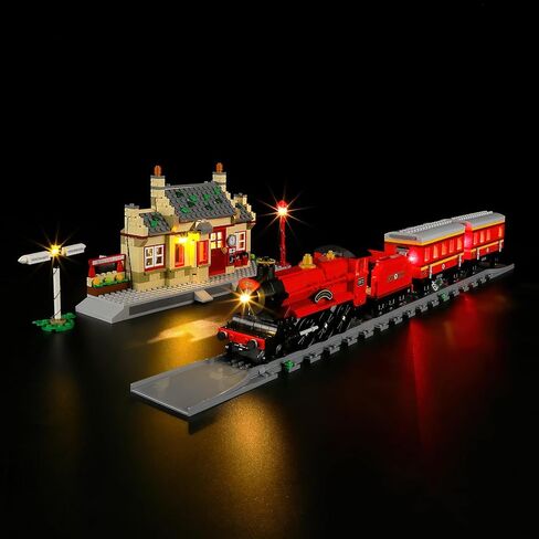 مجموعة إضاءة LED من BRIKSMAX لمجموعة قطارات LEGO-76423 Hogwarts Express مع محطة Hogsmeade - متوافقة مع نموذج مكعبات بناء Lego Harry Potter - لا تتضمن مجموعة Lego in Kuwait