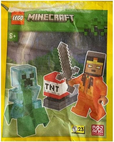 حزمة الورق والرقائق المعدنية من Lego Minecraft: Hero وCharged Creeper وTNT Launcher in Kuwait