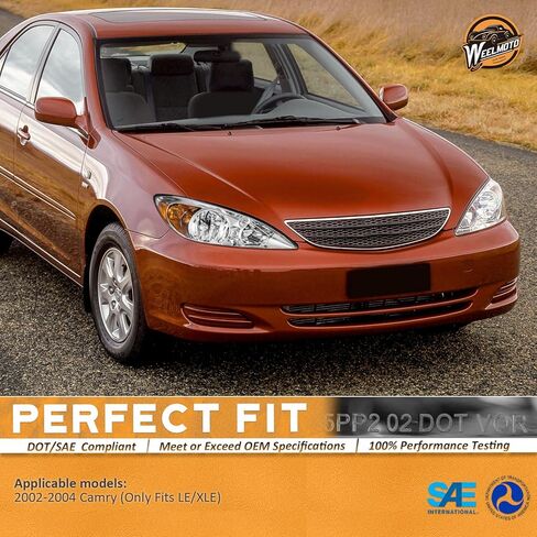 WEELMOTO Headlights for 2002-2004 Toyota Camry(LE/XLE) Headlight Assembly Compatible with 2002 2003 2004 Camry L+R Side Headlamp in Kuwait