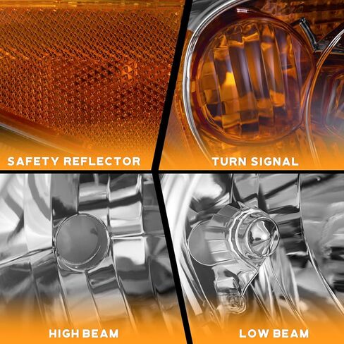 WEELMOTO Headlights for 2002-2004 Toyota Camry(LE/XLE) Headlight Assembly Compatible with 2002 2003 2004 Camry L+R Side Headlamp in Kuwait