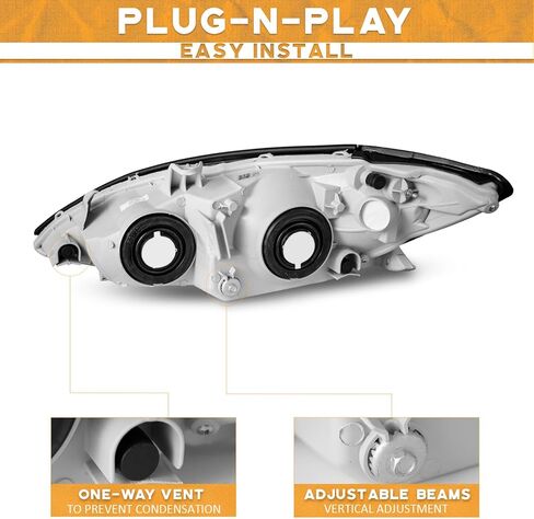 WEELMOTO Headlights for 2002-2004 Toyota Camry(LE/XLE) Headlight Assembly Compatible with 2002 2003 2004 Camry L+R Side Headlamp in Kuwait