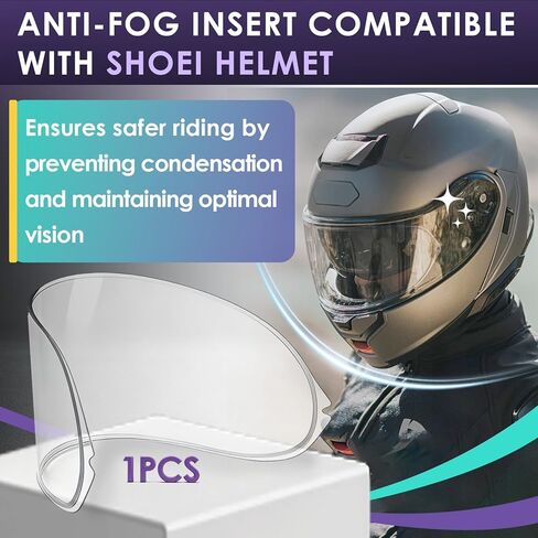 EVO Anti-Fog Insert Replace CWR-1/CW-1/CNS-1, Helmets Visor Lens Compatible with Shoei GT-Air/RF-SR/Neotec/Qwest/RF-1100/RF-1200/X-Twelve Helmet in Kuwait