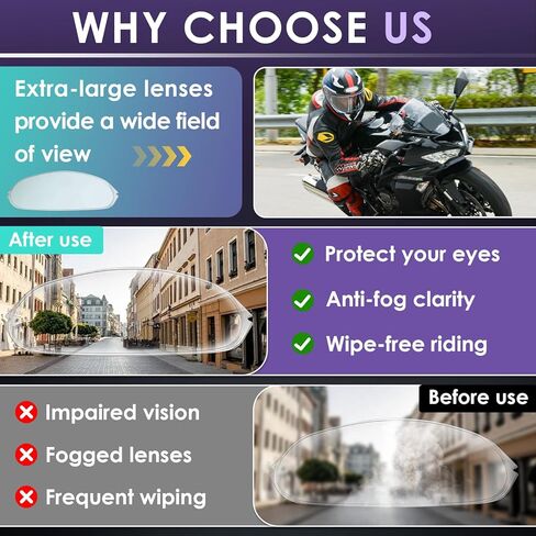 EVO Anti-Fog Insert Replace CWR-1/CW-1/CNS-1, Helmets Visor Lens Compatible with Shoei GT-Air/RF-SR/Neotec/Qwest/RF-1100/RF-1200/X-Twelve Helmet in Kuwait