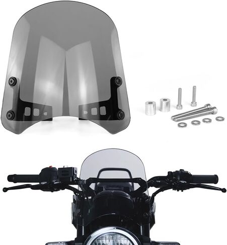 Motorcycle Windshield Windscreen Fit for Husqvarna Vitpilen/Svartpilen 401 2017-2023 Motorcycle Windscreen with Bracket (Gray) in Saudi Arabia