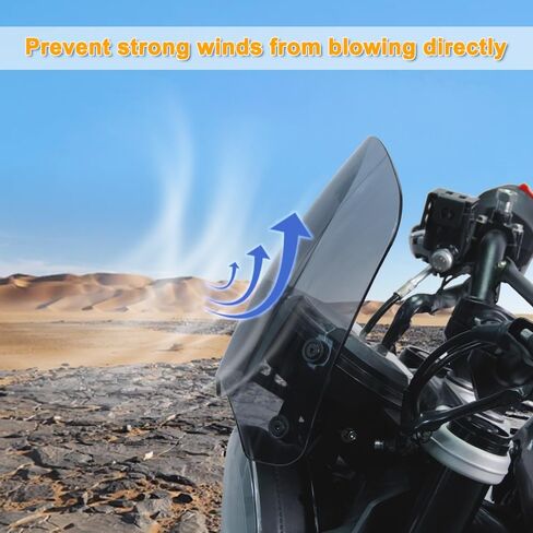 Motorcycle Windshield Windscreen Fit for Husqvarna Vitpilen/Svartpilen 401 2017-2023 Motorcycle Windscreen with Bracket (Gray) in Saudi Arabia