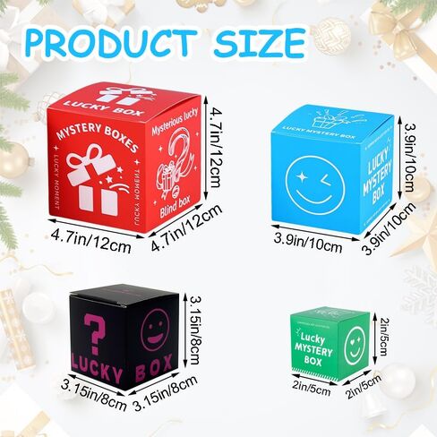 4 PCS Colorful Prank Gift Box, Stackable Surprise Nesting Boxes Assorted Sizes, Lucky Mystery Box Funny Gag Gift for Birthday Weddings Anniversaries Christmas in Saudi Arabia