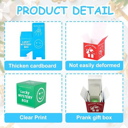 4 PCS Colorful Prank Gift Box, Stackable Surprise Nesting Boxes Assorted Sizes, Lucky Mystery Box Funny Gag Gift for Birthday Weddings Anniversaries Christmas in Saudi Arabia